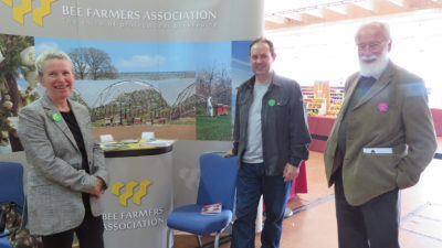TTerry Clare on the right at the 2018 National Honey Show (BFA stand)