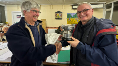The Tom Winks Cup, for contribution to the Branch during the past year was presented to Mick Coen